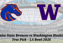 Boise State vs Washington LA Bowl Free Pick Video