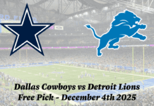 Cowboys vs Lions NFL Free Pick Video
